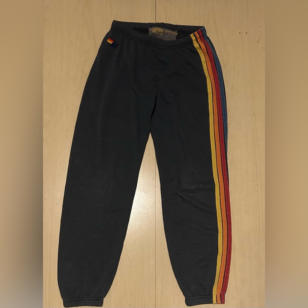 Aviator Nation 5 stripe sweatpants-charcoal